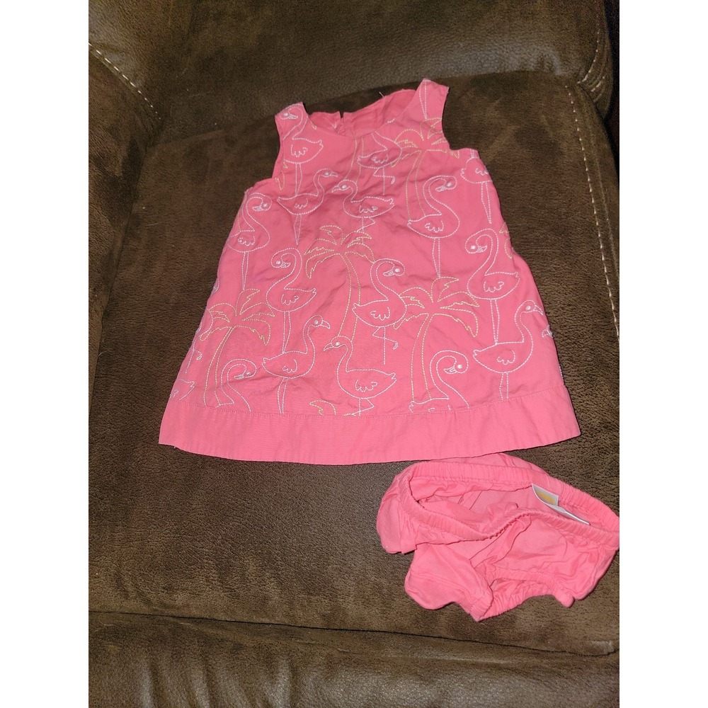 Gymboree palm beach paradise flamingo palm tree dress size 3 6 months
